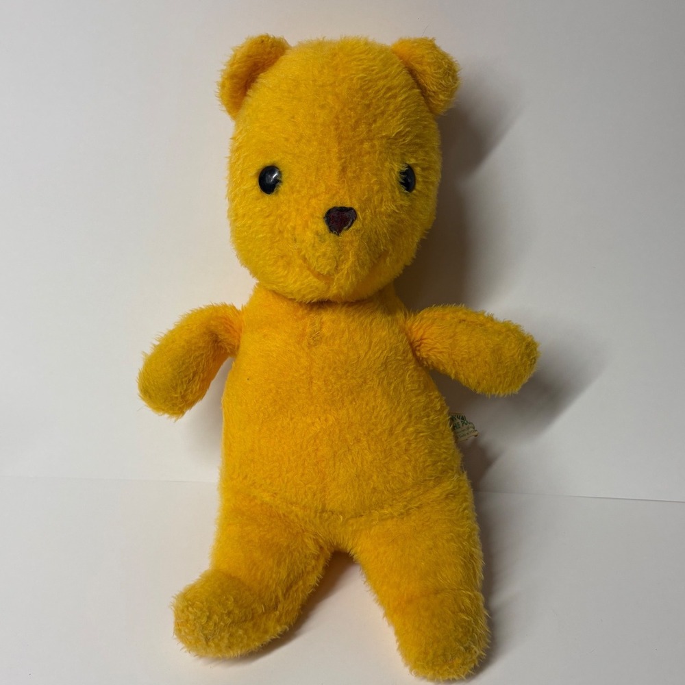 Vintage Winnie the Pooh Plush Swedlin Walt Disney Productions Yellow Bear 60s